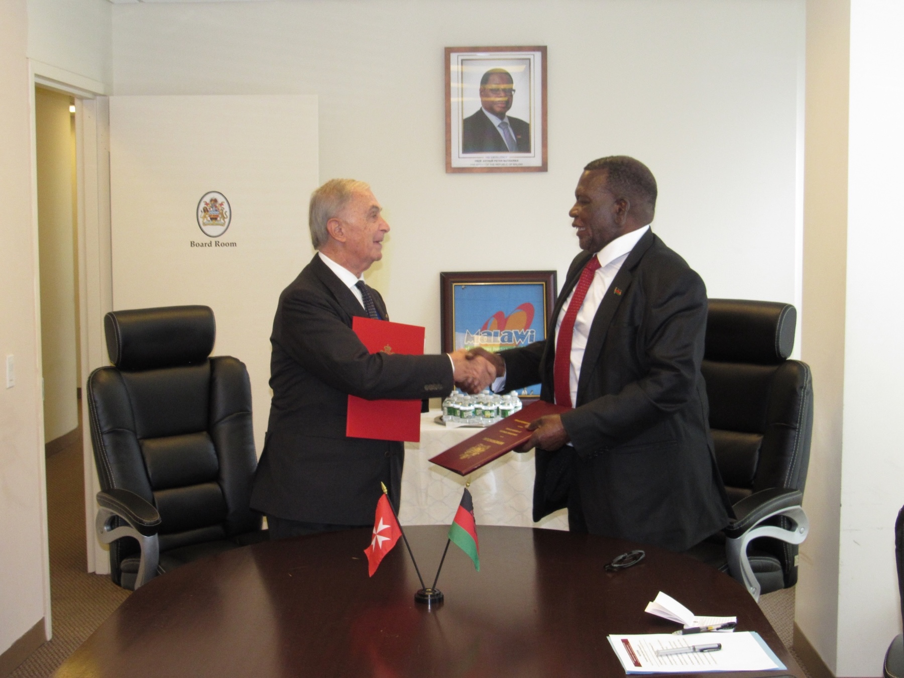 Grand Chancellor opening official relations with Malawi