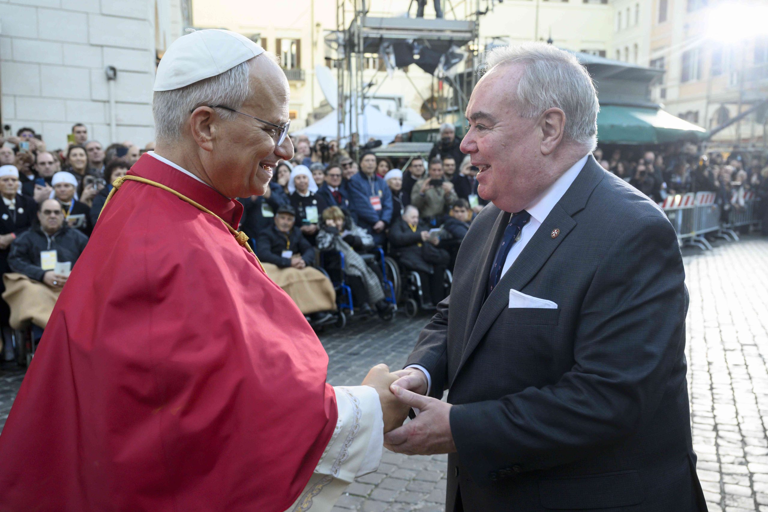 Pope Leo and Grand Master greetings